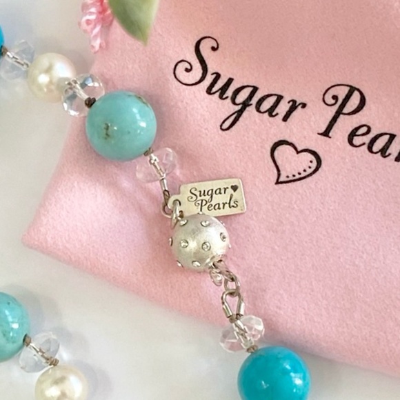 Turquoise, Pearl & Quartz Necklace - Picture 5 of 5